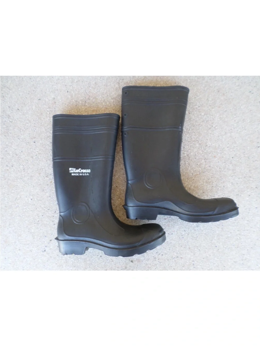 LaCrosse Black Heavy-Duty Waterproof Rubber Boots Hunting Fishing Farming Sz 4